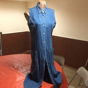 Sleeveless jean dress